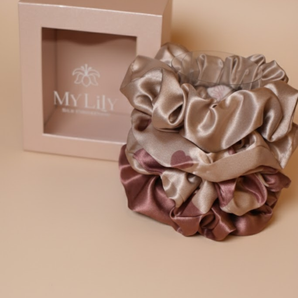 Silk Scrunchie Set - Love is in the air (midi)