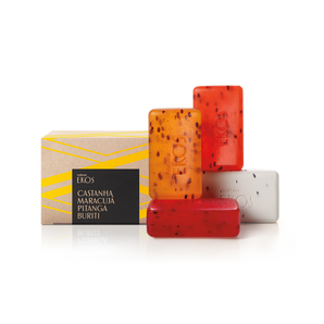 Natura Ekos assorted Exfoliating soap bars - 4 units of 100g