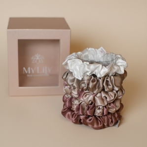 Silk Scrunchie Set - Love is in the air (slim)