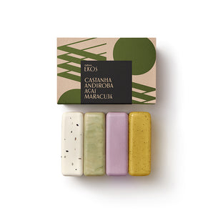 Natura Ekos assorted creamy & scrub soap bars - 4 units of 100g