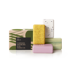 Natura Ekos assorted creamy & scrub soap bars - 4 units of 100g