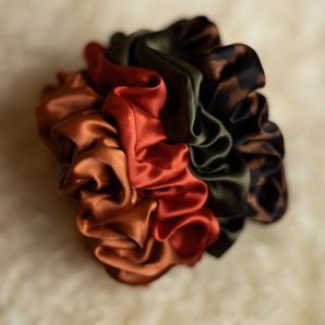 Silk Scrunchie Midi Autumn Set