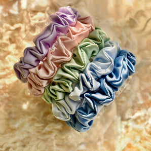 Silk Scrunchie Slim Spring Collection Set