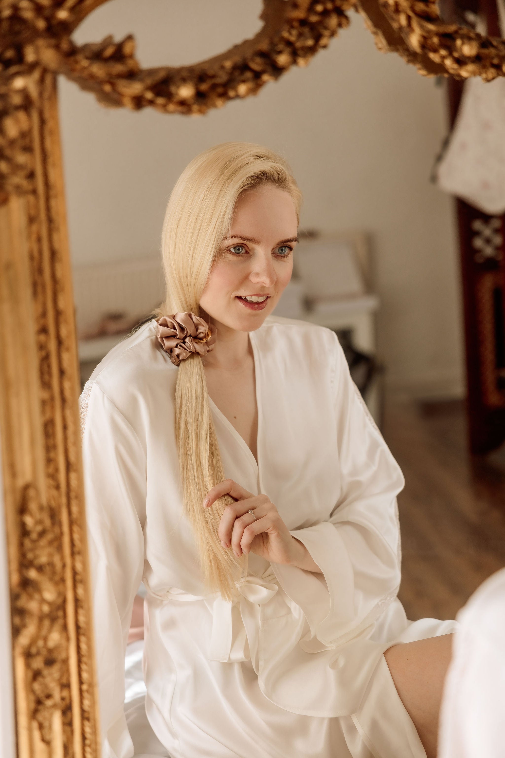 silk dressing gowns ireland Long Silk Robe for Women, Lingerie See Through Robe Sheer Robe Lace Robe, Silk Dressing Gown, Satin Kimono Robes Nightwear Night Dress