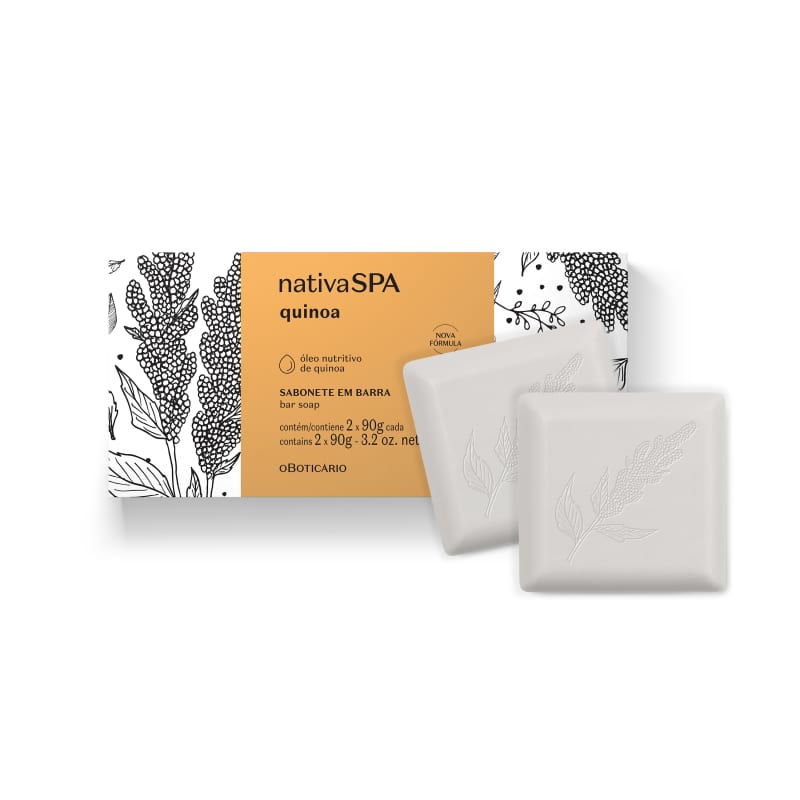 Nativa SPA Quinoa Soap Bars 180g (2 units of 90g)